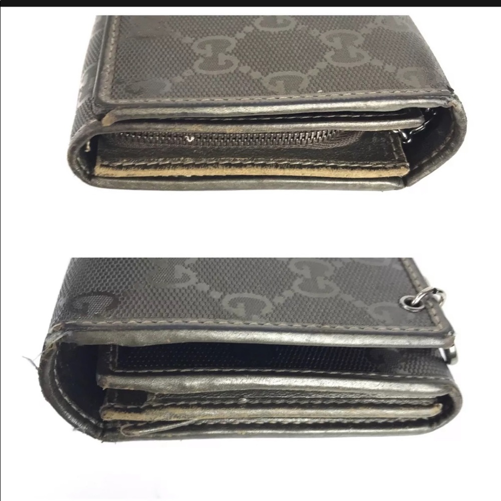 ❌SOLD❌ Gucci Dark Gray Wallet With Chain Strap! - Picture 8 of 13